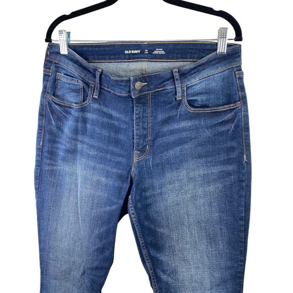 Old Navy Rockstar Super Skinny Mid Rise Women's Blue Casual Denim Jeans Size 14 - Picture 4 of 6